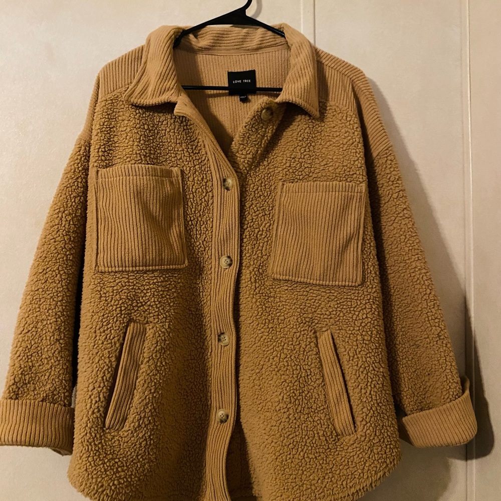 Love Tree Tan Teddy Jacket